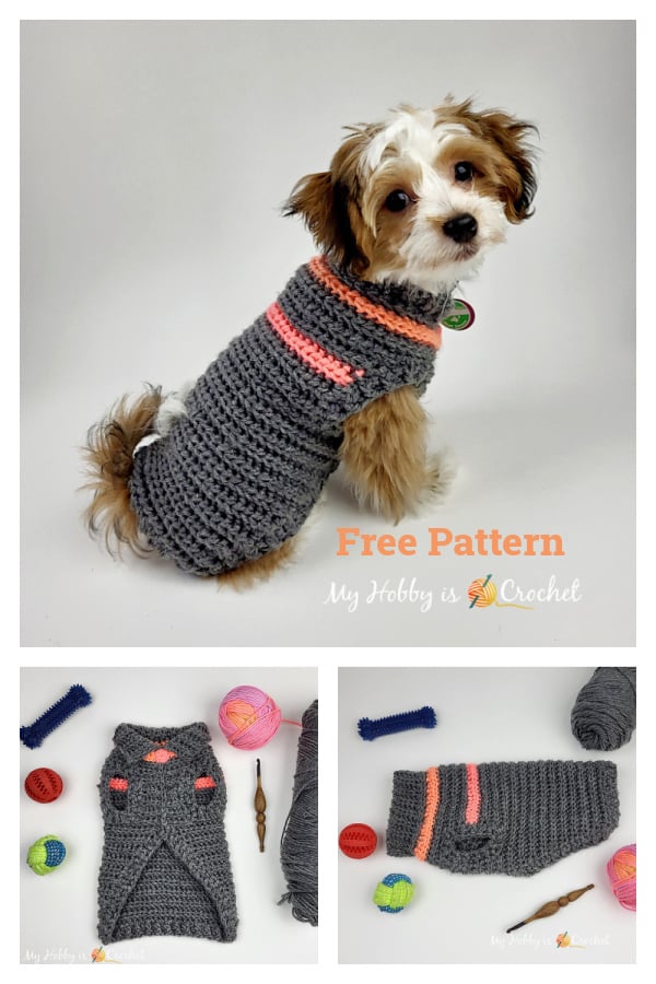 Ribby Dog Sweater Free Crochet Pattern