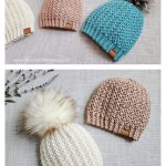 Short Row Beanie Hat Free Crochet Pattern and Video Tutorial