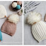 Short Row Beanie Hat Free Crochet Pattern and Video Tutorial