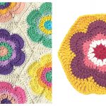 Vintage Flower Hexagon Motif Free Crochet Pattern