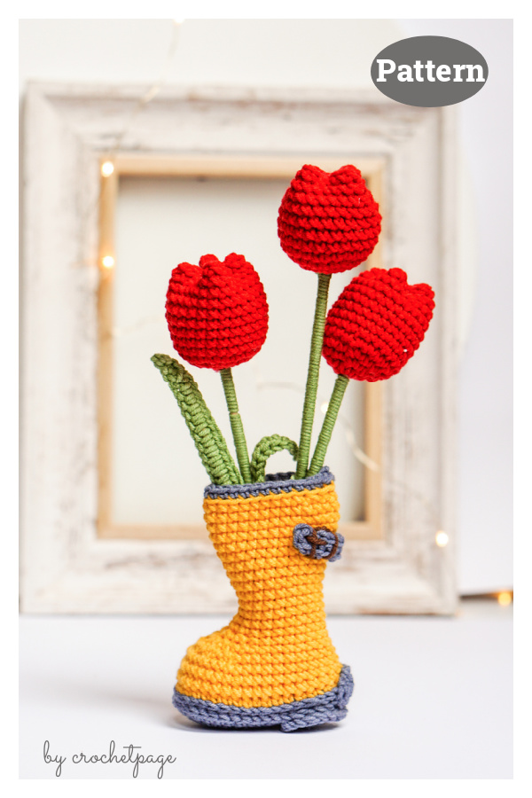 Wellington and Tulips Crochet Pattern