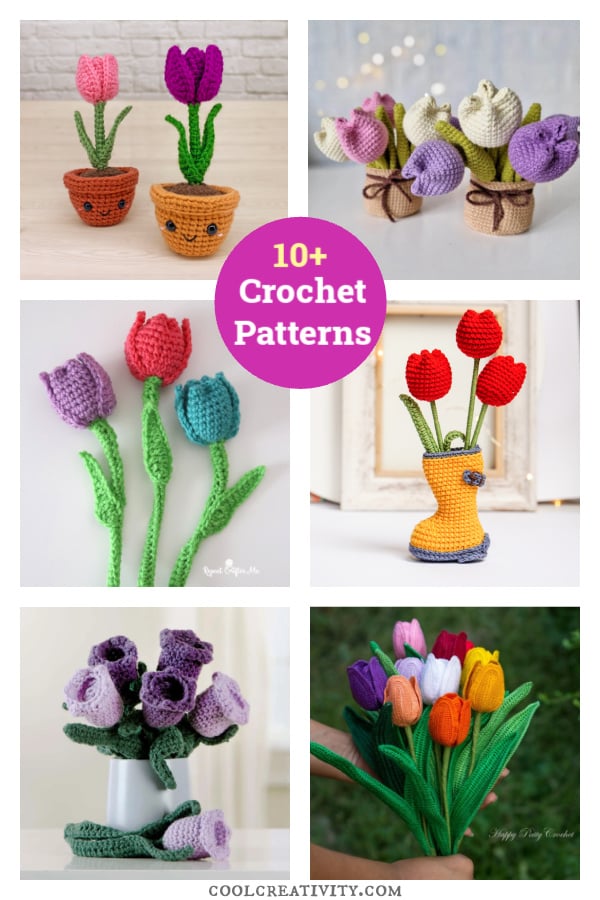 10+ Tulip Flower Crochet Patterns 