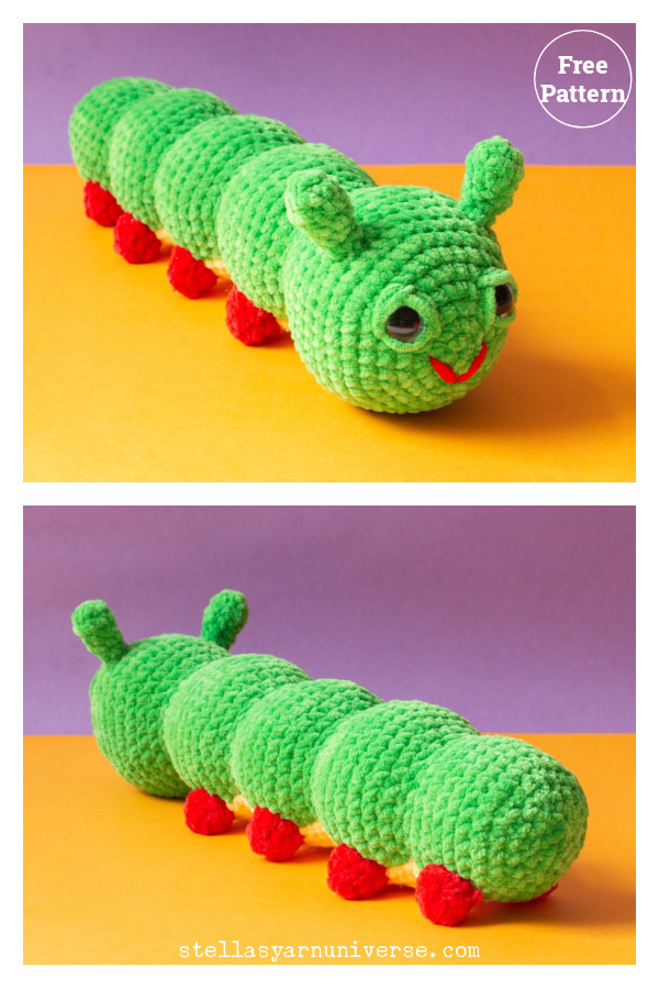 Amigurumi Cuddly Caterpillar Toy Free Crochet Pattern