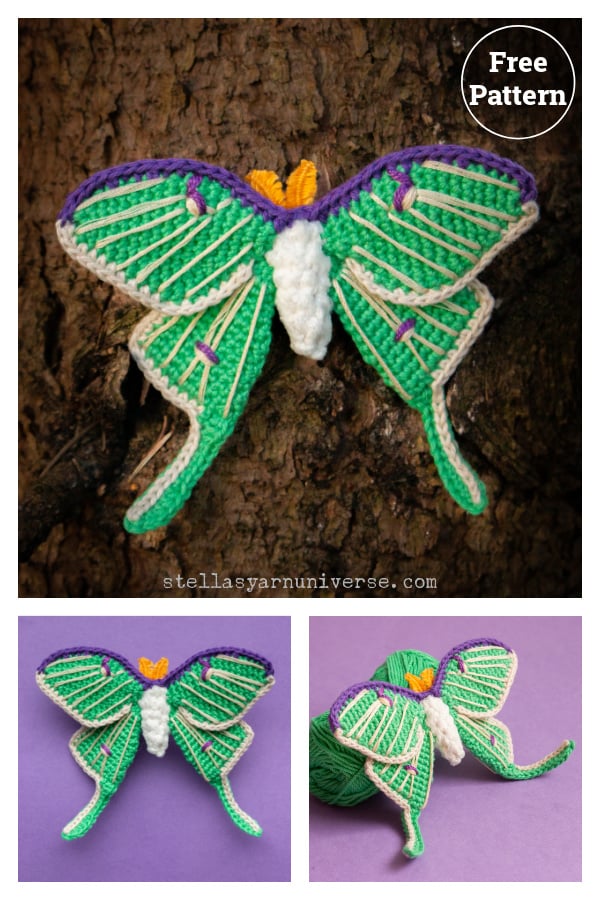 Amigurumi Luna Moth Free Crochet Pattern