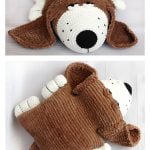 Animal Dog Plush Pillow Free Crochet Pattern