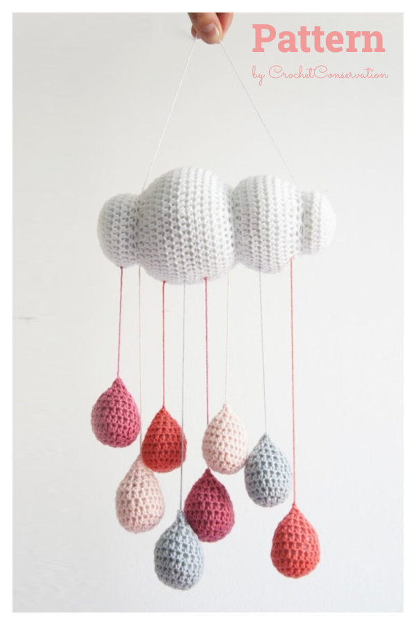 Colour Drop Cloud Mobile Crochet Pattern