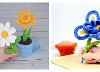 Flower Pen Cozy Crochet Patterns