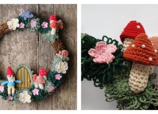 Hidden Garden Wreath Free Crochet Pattern