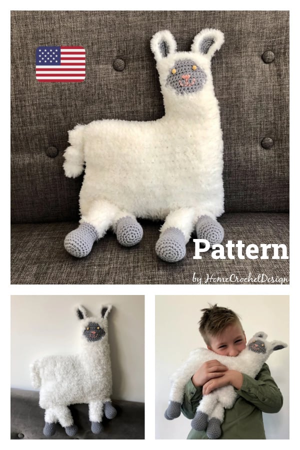 Lama Plush Pillow Crochet Pattern