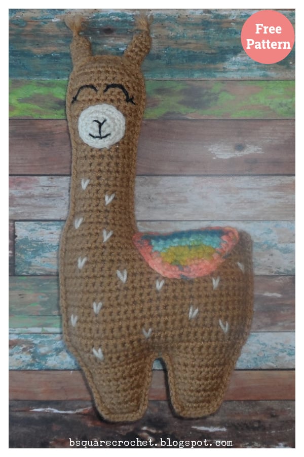 Llama Pillow Friend Free Crochet Pattern