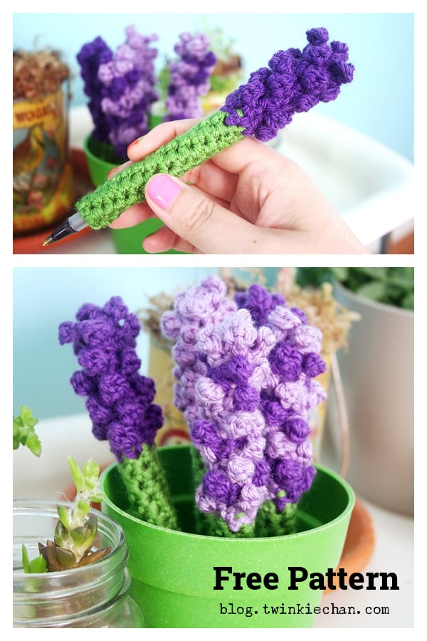 Mother’s Day Lavender Pen Cozy Bouquet Free Crochet Pattern