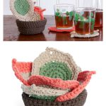 Re-leaf Coaster Set Free Crochet Pattern