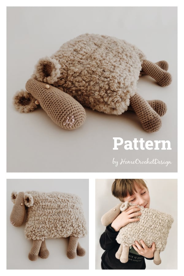 Sheep Plush Pillow Crochet Pattern