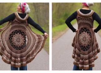 Spring Sun Mandala Vest Free Crochet Pattern