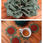 Succulent Plant Pot Coaster Set Crochet Pattern