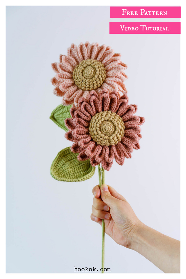 Sunflower Free Crochet Pattern and Video Tutorial 