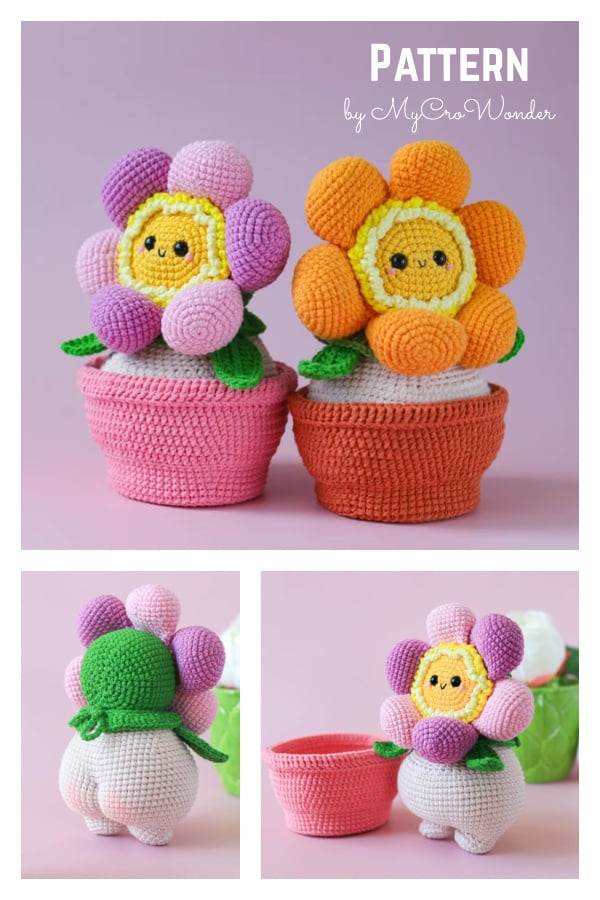 Amigurumi Flower in a Pot Crochet Pattern
