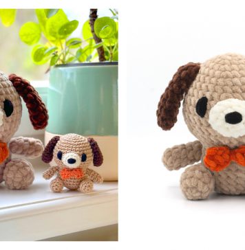 Casper the Dog Amigurumi Free Crochet Pattern and Video Tutorial