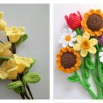 Crochet 3D Flower Bouquet Free Pattern