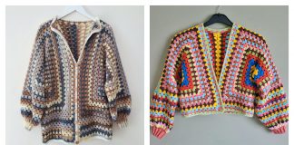 Granny Hexagon Horizon Cardigan Free Crochet Pattern