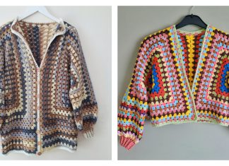 Granny Hexagon Horizon Cardigan Free Crochet Pattern