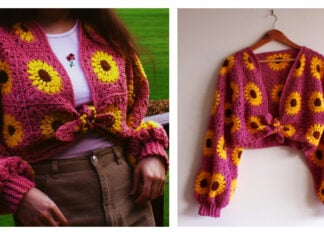 Granny Square Helia Bolero Free Crochet Pattern