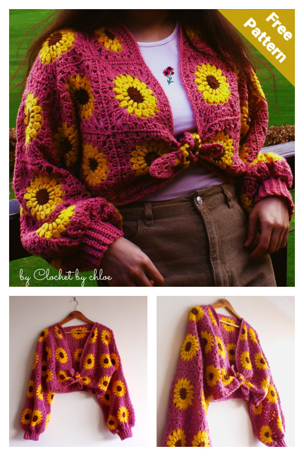 Granny Square Helia Bolero Free Crochet Pattern 