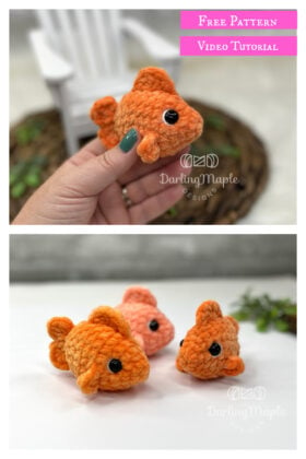 6 Goldfish Amigurumi Free Crochet Pattern