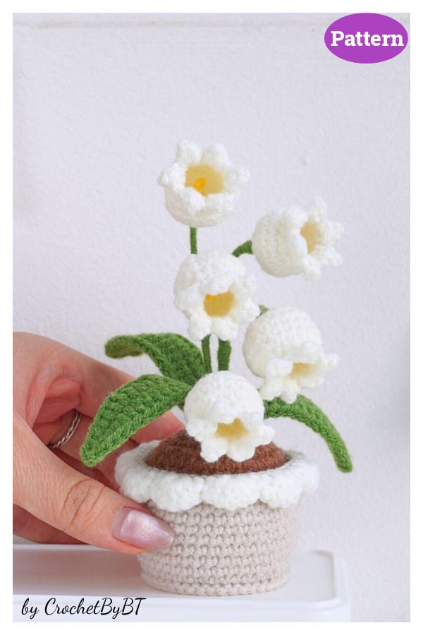 Lily Of The Valley Pot Crochet Pattern