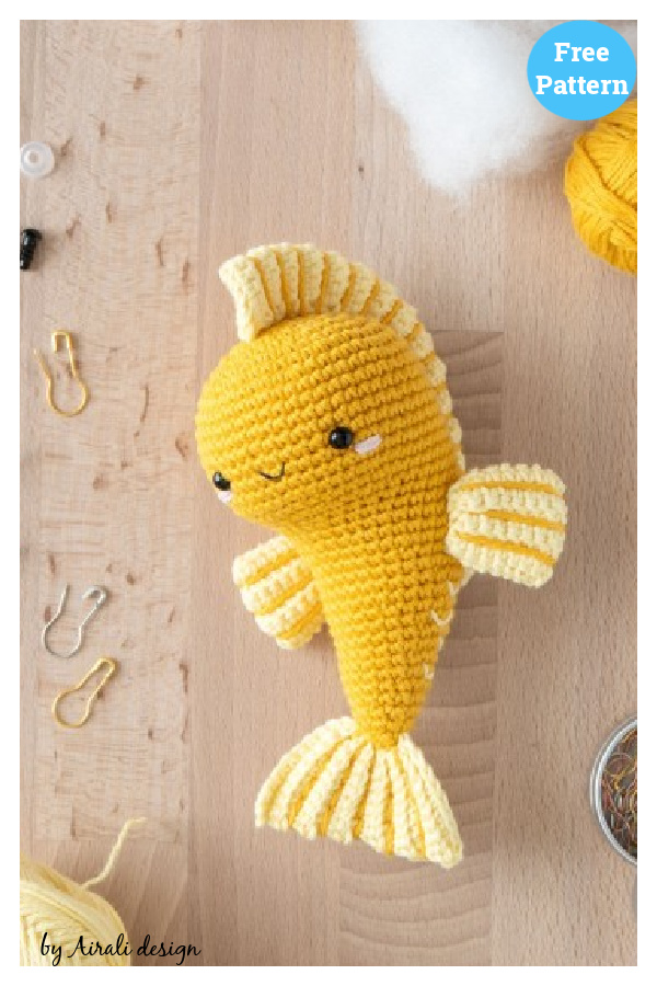 Luigi the Goldfish Free Crochet Pattern
