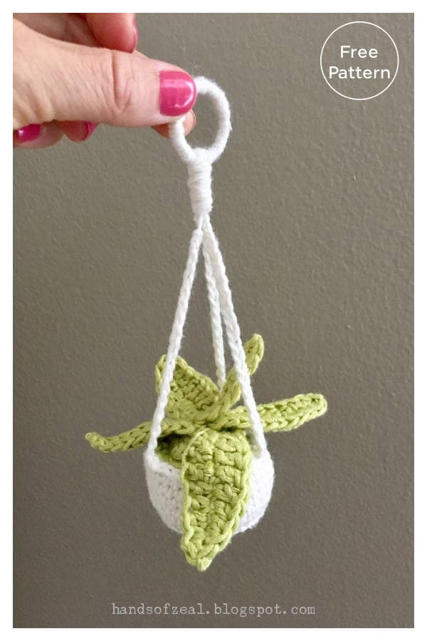 Mini Hanging Plant Free Crochet Pattern