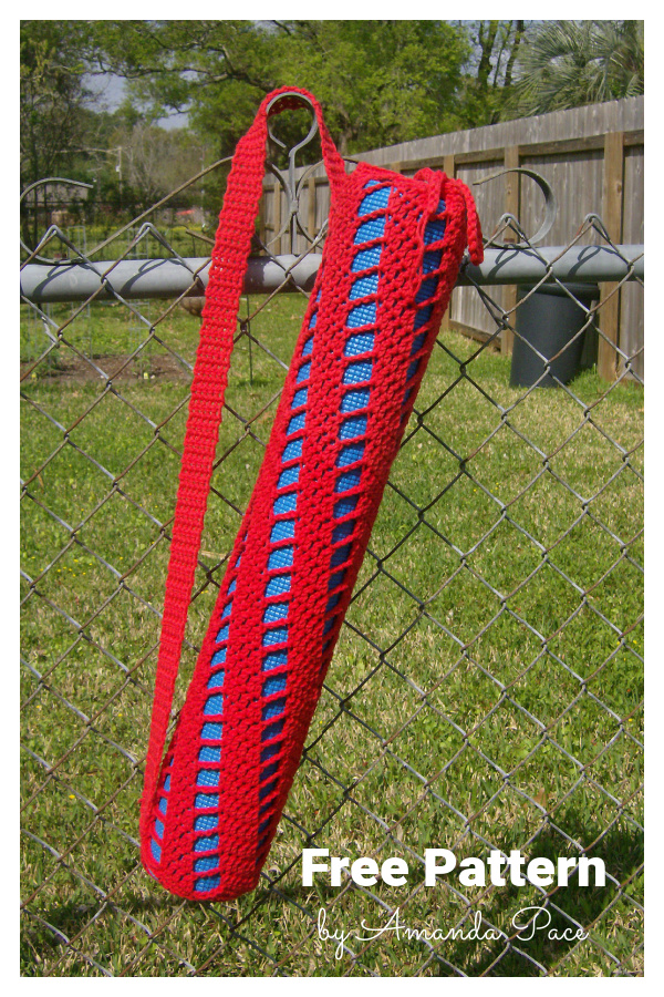 Spiral Ladder Yoga Bag Free Crochet Pattern