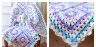 Sunburst Granny Square Blanket Free Crochet Pattern