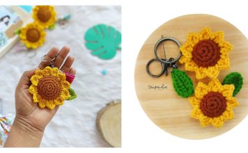 Sunflower Keychain Crochet Patterns