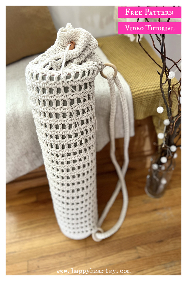 Yoga Mat Bag Free Crochet Pattern and Video Tutorial