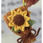 Sunflower Bouquet Mini Keychain Crochet Pattern