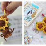 Sunflower Keychain Crochet Patterns