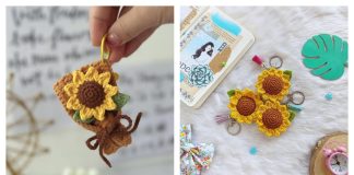 Sunflower Keychain Crochet Patterns