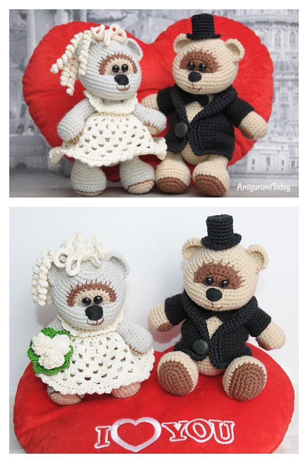 Wedding Bears Free Crochet Pattern