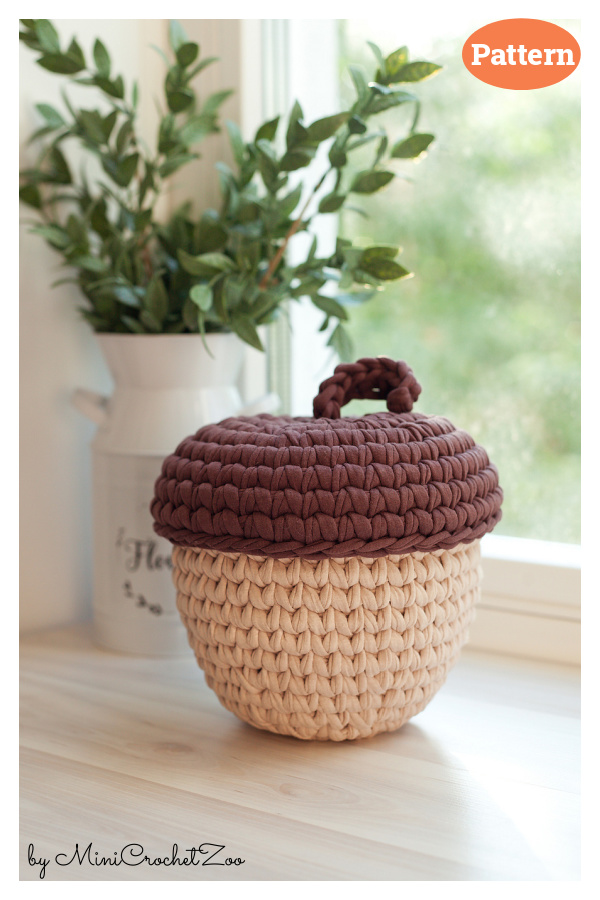 Acorn Basket Crochet Pattern