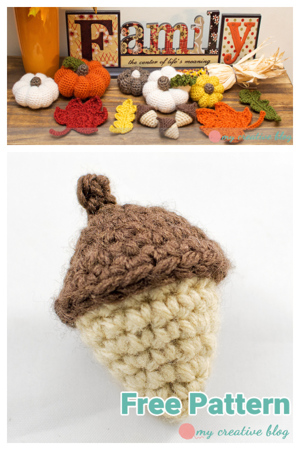 Amigurumi Acorn Free Crochet Pattern