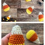 Candy Corn Halloween Garland Free Crochet Pattern