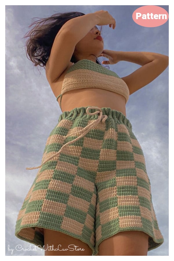 Checkered Shorts Crochet Pattern