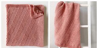 Diagonal Stripes Baby Blanket Free Crochet Pattern
