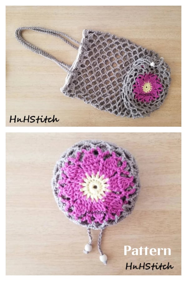 Foldable Flower Market Bag Crochet Pattern
