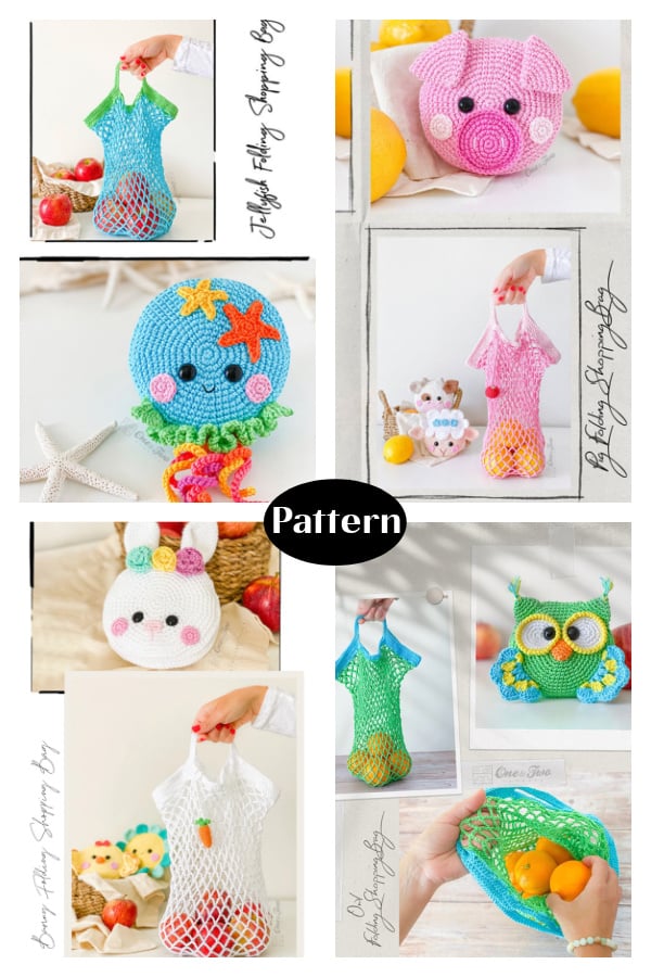 Folding Shopping Bags Crochet Pattern