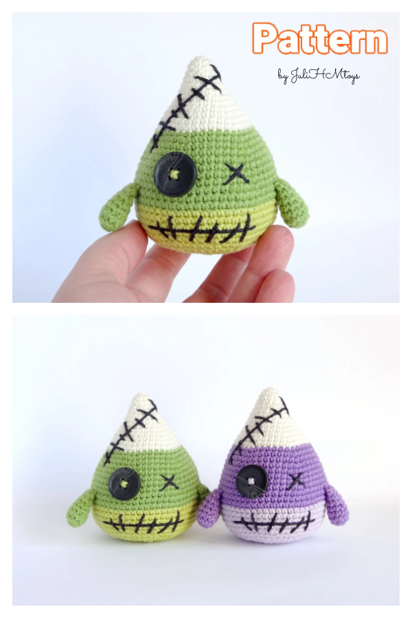 Halloween Amigurum Creepy Zombie Candy Corn Crochet Pattern