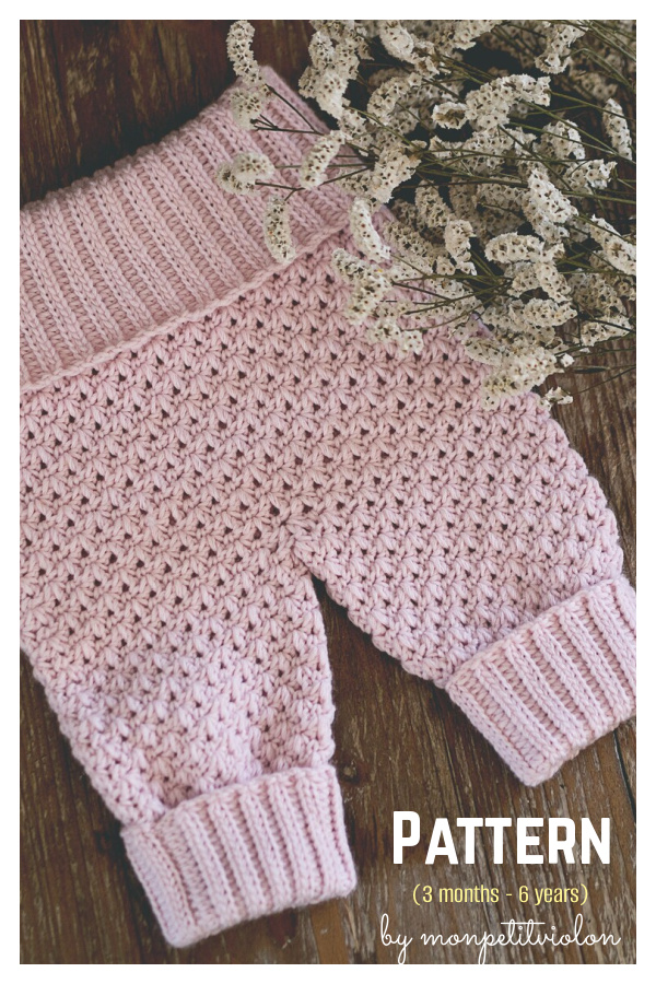 Knit-look Baby Trousers Crochet Pattern