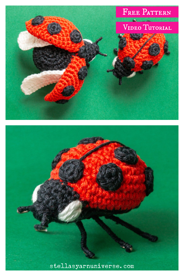 Ladybug Amigurumi Free Crochet Pattern and Video Tutorial 