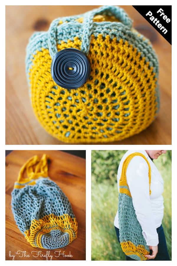 Pocket Market Bag Free Crochet Pattern